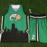 Custom Basketball Uniform Set – City Skyline Print