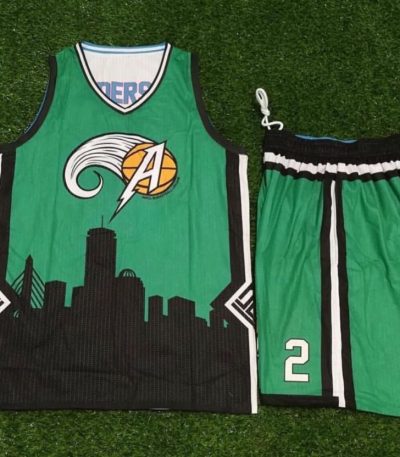 Custom Basketball Uniform Set – City Skyline Print