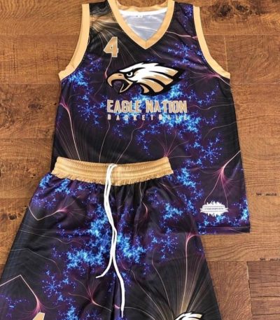 Custom Basketball Uniform Set – Lightning Bolt Print