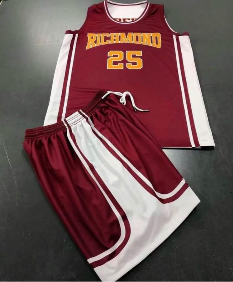 Custom Basketball Uniform Set – Maroon & Gold