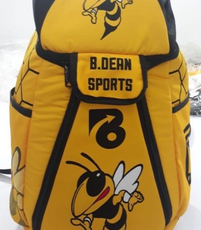 Custom Sports Backpack – Yellow & Black