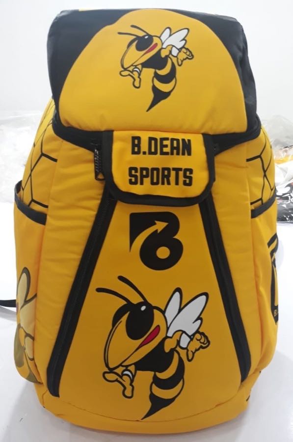 Custom Sports Backpack – Yellow & Black