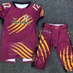 Custom Football Jersey & Pants Set – Maroon Claw Stripe