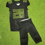 Custom Football Jersey & Pants Set – Neon Green Trim