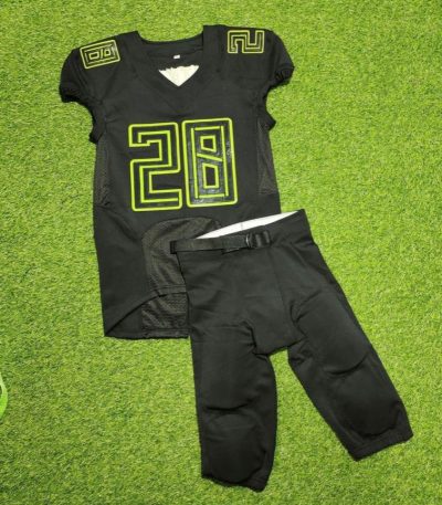 Custom Football Jersey & Pants Set – Neon Green Trim