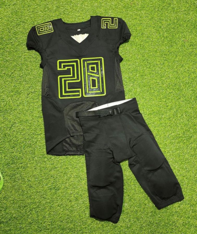 Custom Football Jersey & Pants Set – Neon Green Trim