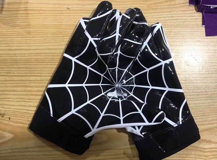 Custom Football Gloves – Spiderweb Print Custom Football Gloves – Spiderweb Print