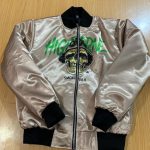Custom Satin Bomber Jacket – Gold