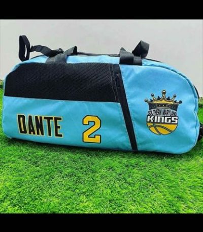 Custom Sports Duffel Bag – Sky Blue