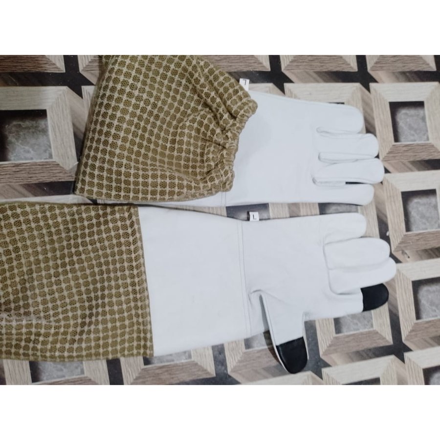 Beekeeping Gloves – Olive Mesh, Reinforced Fingertips