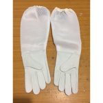 Beekeeping Gloves – White Leather, Ventilated Gauntlet