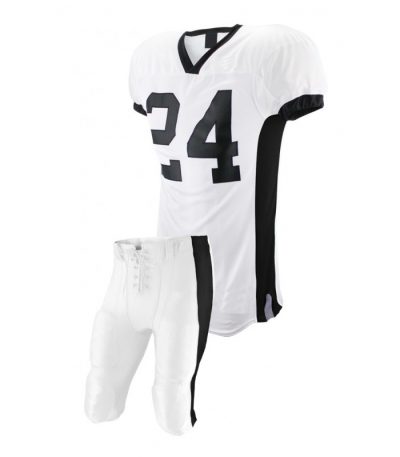 Custom Football Uniform – White & Black