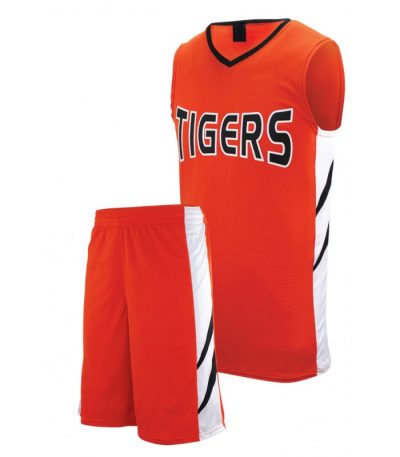 Custom Basketball Uniform – Orange & White