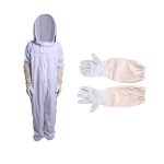 Custom Beekeeping Suit – White (With Gloves)
