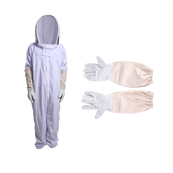 xhs_bee_keeping_suit_001 Custom Beekeeping Suit – White (With Gloves)