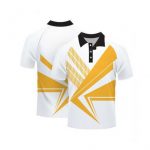 Custom Cricket Uniform – White & Gold