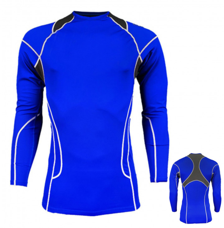 xhs_mma_rash_guard_002 Custom MMA Rash Guard – Blue