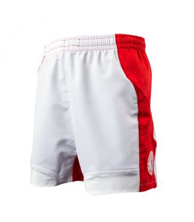 Custom Rugby Shorts – White & Red
