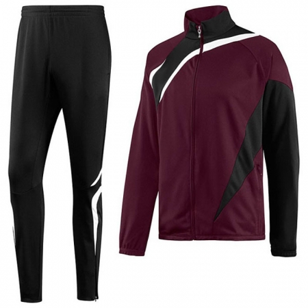 Custom Track Suit – Maroon & Black