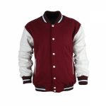 Custom Varsity Jacket – Maroon & White