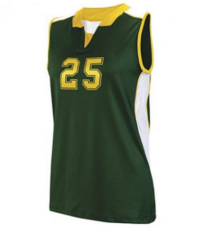 Custom Volleyball Jersey – Green & Gold